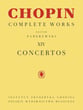Chopin Complete Works Vol. XIV Concertos piano sheet music cover